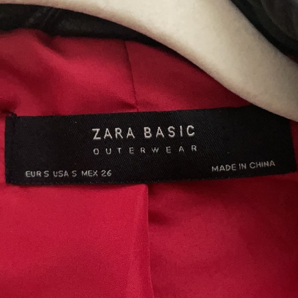 Zara Faux Leather Biker Jacket Small - Picture 6 of 7